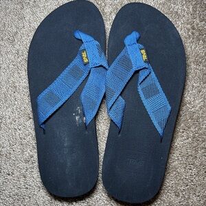 Teva Blue and Black Flip-Flops
